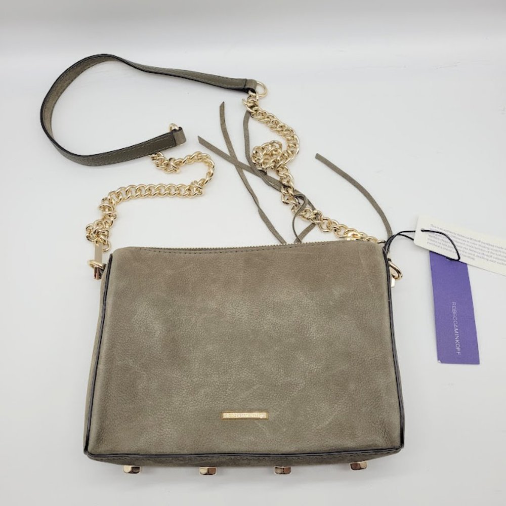 SOLD: NWT Rebecca Minkoff Leather Gold Chain Purse Handbag Lux Avery Crossbody - Picture 4 of 15